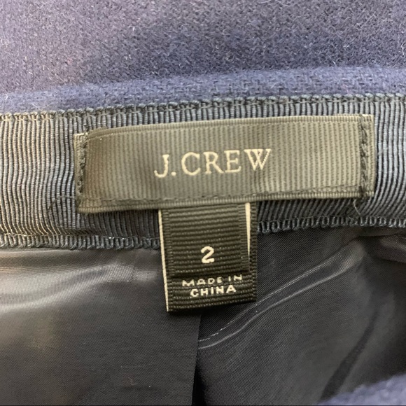 j crew navy wool blend flounce skirt 2 - Picture 5 of 5